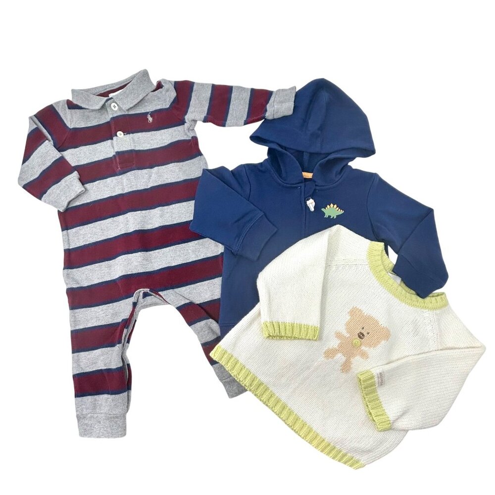 Ralph Lauren Romper, Jumping Beans Sweatshirt, Absorba‎ Sweater - Size  9M